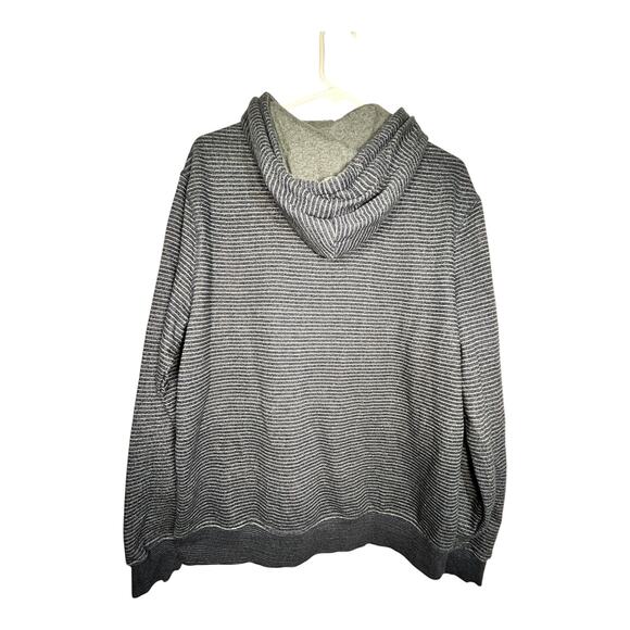 JACHS New York Hooded Sweatshirt Mens Button Fleece Striped Blue-Size L - Picture 5 of 8